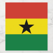 Ghana vlag wijn etiket (Enkel label)