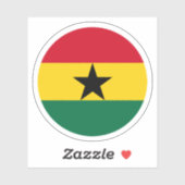 Ghana Vlaggen Ronde Sticker (Vel)