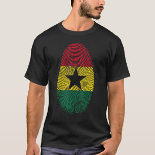 Ghana-vlagvingerafdruk staat in mijn DNA voor Ghan T-shirt