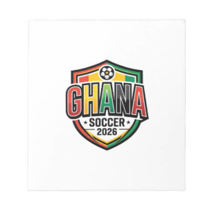 Ghana Voetbal 2026 Voetbal Vet Land Typografie R Notitieblok