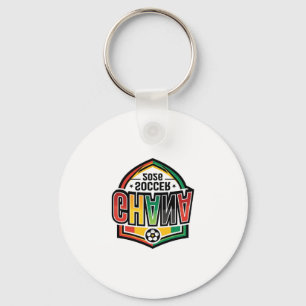 Ghana Voetbal 2026 Voetbal Vet Land Typografie R Sleutelhanger