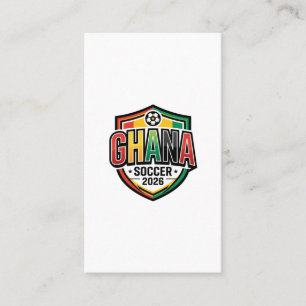 Ghana Voetbal 2026 Voetbal Vet Land Typografie R Visitekaartje