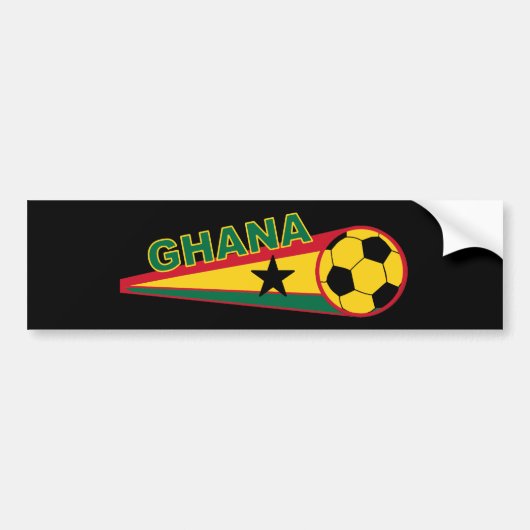 Ghana-Voetbal en vlaggenontwerp Bumpersticker (Voorkant)