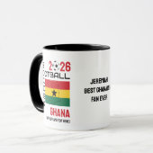 GHANA Voetbal Football Custom 2026 ELK JAAR Mok (Voorkant links)