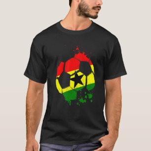 Ghana Voetbal Grafisch Ghana Vlag Voetbal Sport T-shirt