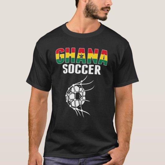 Ghana Voetbal in netto Ghanees Football Su T-shirt (Voorkant)