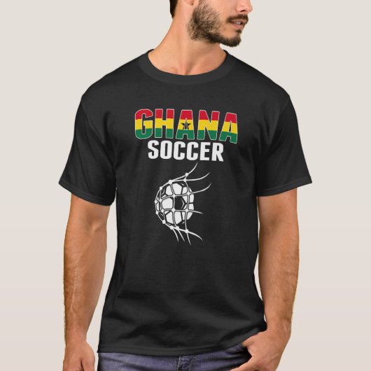 Ghana Voetbal in netto Ghanees Football Su T-shirt (Voorkant)