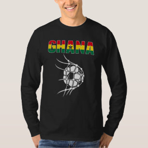 Ghana Voetbalbal In Net Doelpunt Ondersteuning Gha T-shirt