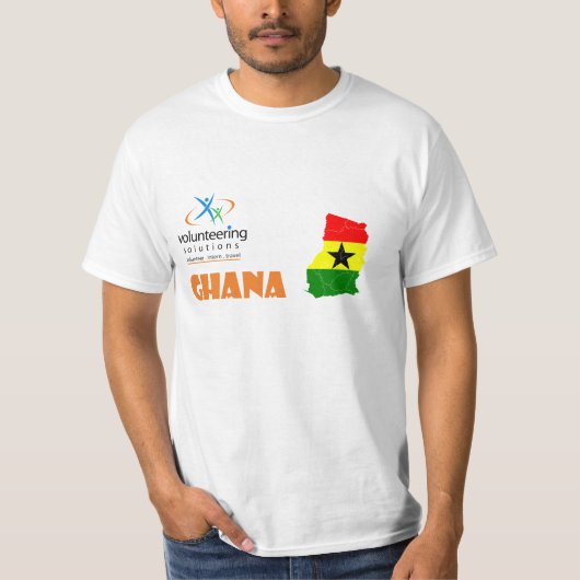 Ghana Volunteer T-shirt - Volunteering Solutions (Voorkant)
