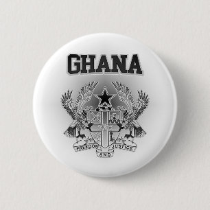 Ghana wapenstilstand ronde button 5,7 cm