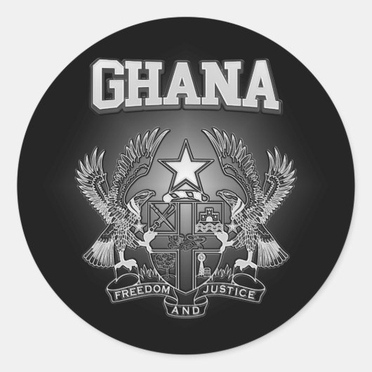 Ghana wapenstilstand ronde sticker (Voorkant)