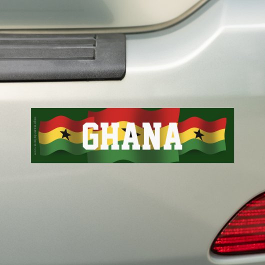 Ghana Waving Flag Bumpersticker (Op auto)