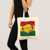 GHANA WEDDING WELCOME Floral Personalized Tote Bag (Voorkant (product))