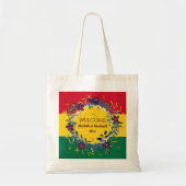 GHANA WEDDING WELCOME Floral Personalized Tote Bag (Voorkant)