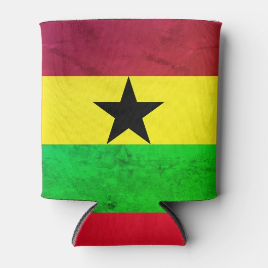 Ghana (West-Afrika) Vlag Blikjeskoeler (Voorkant)