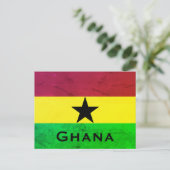 Ghana (West-Afrika) Vlag Briefkaart (Staand voorkant)