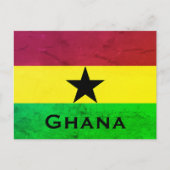 Ghana (West-Afrika) Vlag Briefkaart (Voorkant)