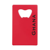 Ghana (West-Afrika) Vlag Creditkaart Flessenopener (Achterkant)