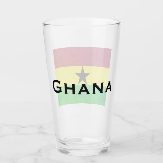 Ghana (West-Afrika) Vlag Glas (Achterkant)