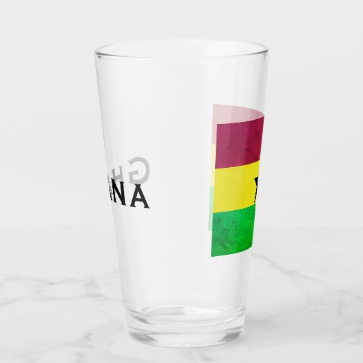 Ghana (West-Afrika) Vlag Glas (Rechts)