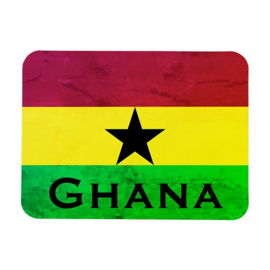 Ghana (West-Afrika) Vlag Magneet (Horizontaal)