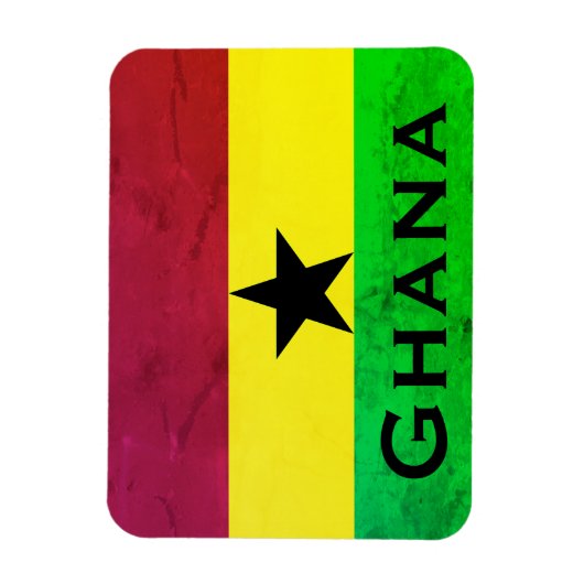 Ghana (West-Afrika) Vlag Magneet (Verticaal)