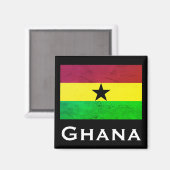 Ghana (West-Afrika) Vlag Magneet (Voorkant / Achterkant)