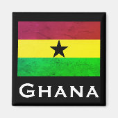 Ghana (West-Afrika) Vlag Magneet (Voorkant)