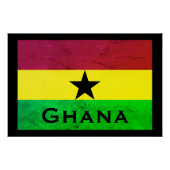 Ghana (West-Afrika) Vlag Perfect Poster (Voorkant)