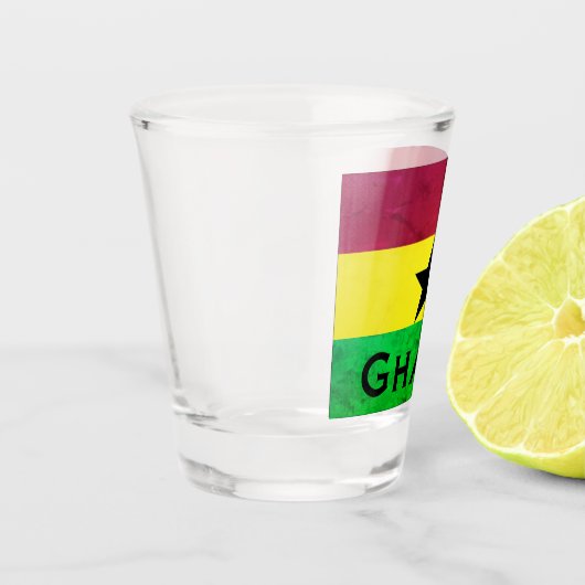 Ghana (West-Afrika) Vlag Shot Glas (Links)