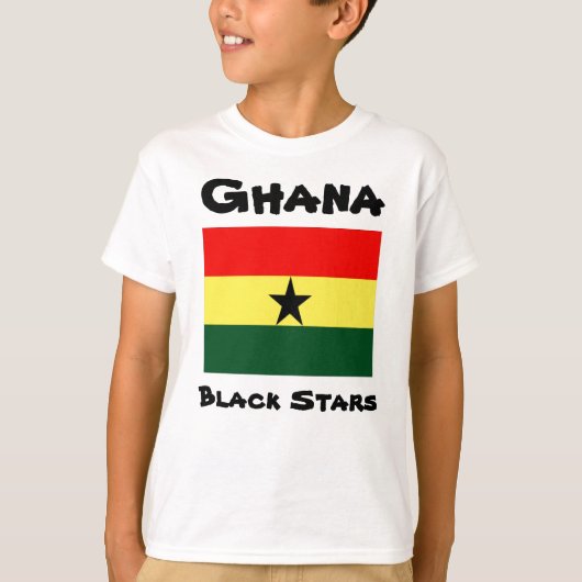 Ghana zwarte sterren kinderen t-shirts (Voorkant)