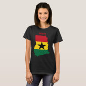 Ghanaian Flag inside Map of Ghana T-shirt (Voorkant volledig)