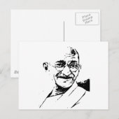 Ghandi Briefkaart (Voorkant / Achterkant)