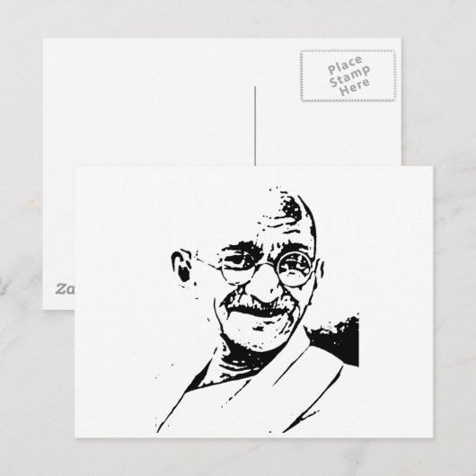 Ghandi Briefkaart (Voorkant / Achterkant)