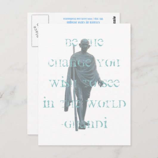 ghandi briefkaart (Voorkant / Achterkant)