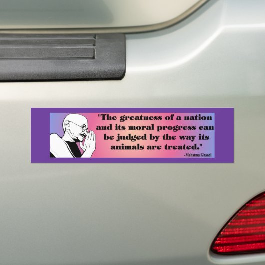 Ghandi Bumpersticker (Op auto)
