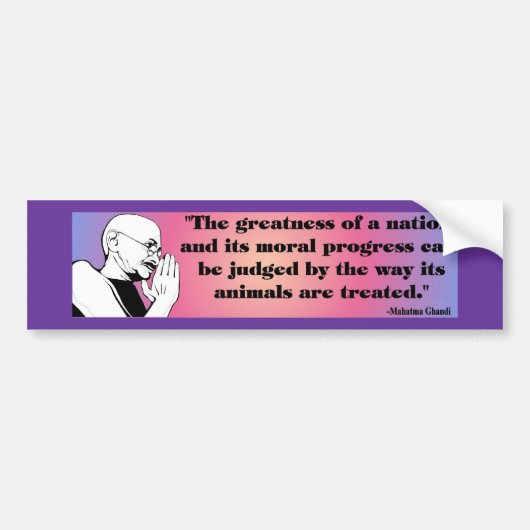 Ghandi Bumpersticker (Voorkant)