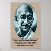 Ghandi-citaat Poster (Voorkant)