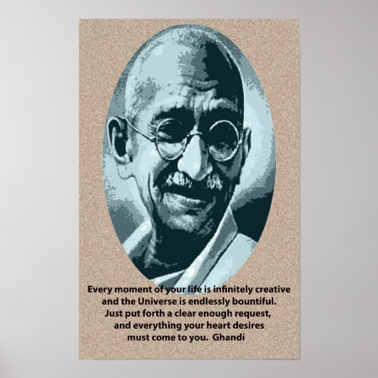 Ghandi-citaat Poster (Voorkant)