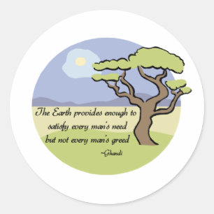 Ghandi Earth citaat sticker