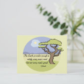 Ghandi Earth quote Briefkaart (Staand voorkant)