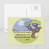 Ghandi Earth quote Briefkaart (Voorkant / Achterkant)