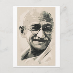 Ghandi glimlach briefkaart