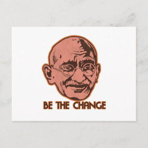 Ghandi is de verandering briefkaart