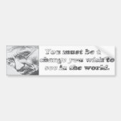 Ghandi quote bumpersticker (Voorkant)
