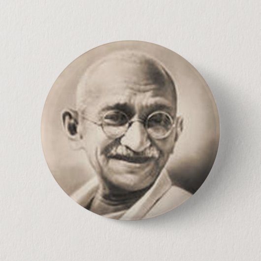 Ghandi Ronde Button 5,7 Cm (Voorkant)