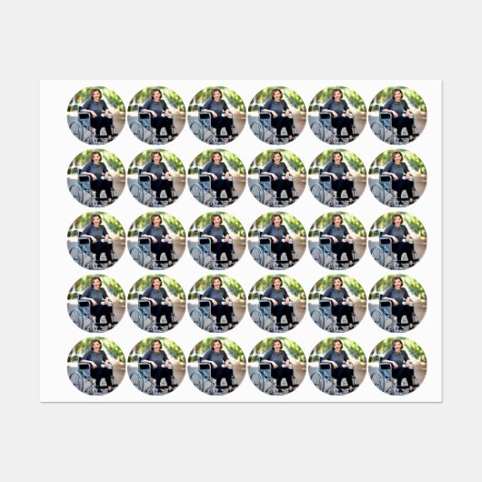 Ghandicapte foto aanpassen personaliseren labels (Vel)
