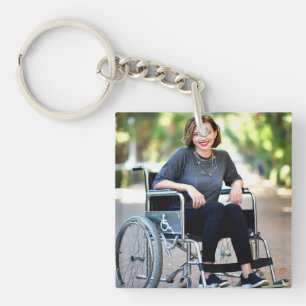 Ghandicapte foto aanpassen personaliseren sleutelhanger