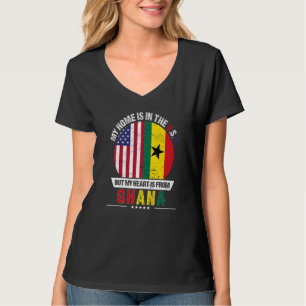 Ghanees - Amerikaans patriothart komt uit Ghana Gr T-shirt