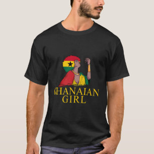 Ghanees Meisje West-Afrika Ghana Vlag Trots Ghanai T-shirt